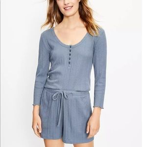 NWOT Loft Pointelle Pajama/Lounge top with 3/4 sleeves